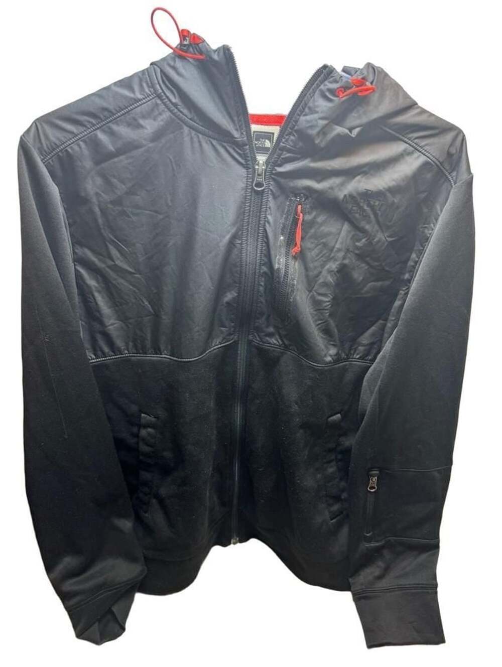 The North Face Full Zip Hooded Jacket Size M Black Fleece